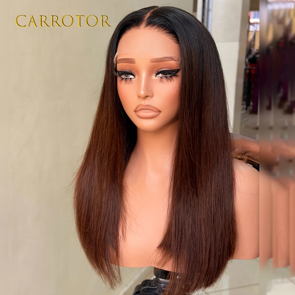 Ombre 1b/4 Brown Colored Glueless Wig Human Hair Bone Straight 100% Human Hair 13x6 Transparent Lace Frontal Wigs For Woman
Ombre 1b/4 Brown Colored Glueless Wig Human Hair Bone Straight 100% Human Hair 13x6 Transparent Lace Frontal Wigs For Woman
