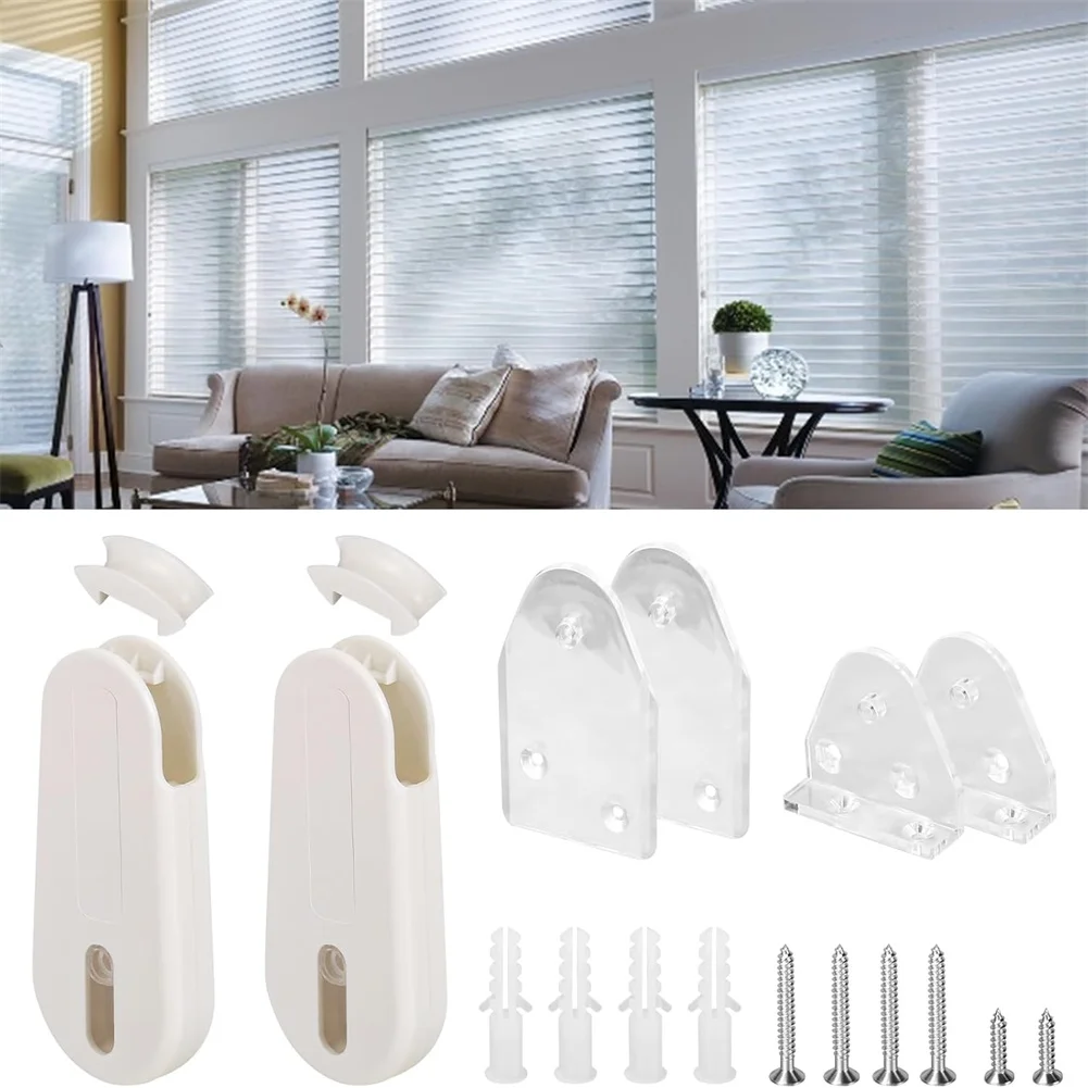 2 Sets White No Drill Curtain Drawstring Tightener Fixed Handle Roller Suitable For Blinds Pull Rope Home Decoration
2 Sets White No Drill Curtain Drawstring Tightener Fixed Handle Roller Suitable For Blinds Pull Rope Home Decoration
