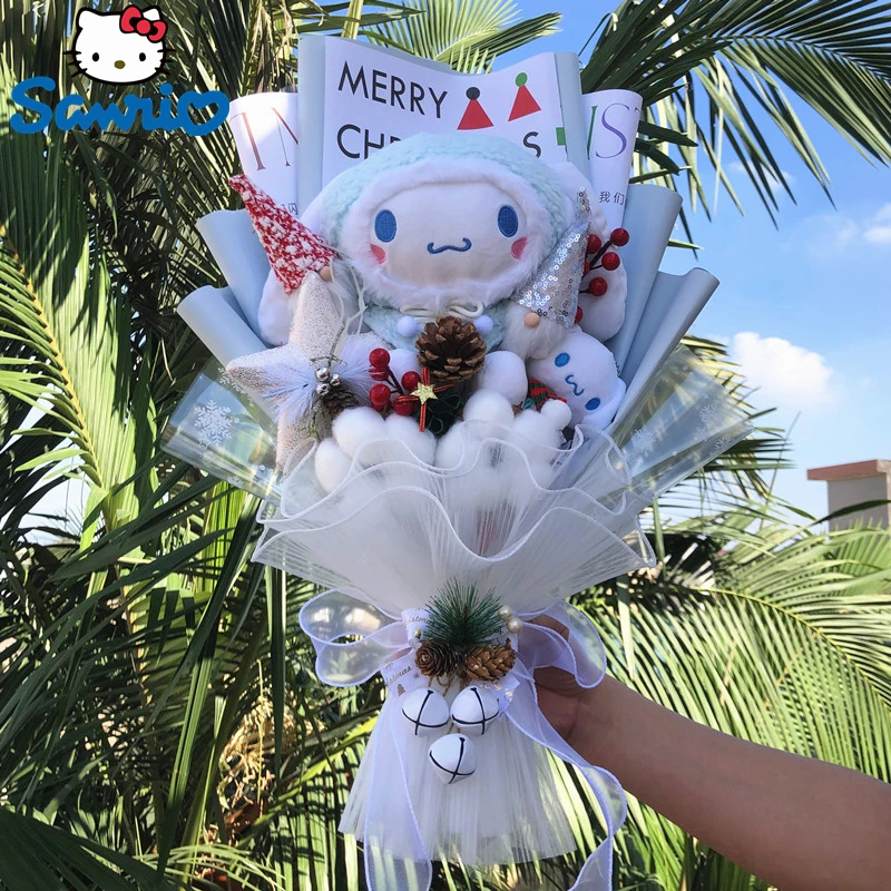 Рождественский букет Sanrio Cinnamoroll Kuromi MyMelody, плюшевый букет, плюшевые куклы, Мультяшные игрушки, подарок на Рождество
Рождественский букет Sanrio Cinnamoroll Kuromi MyMelody, плюшевый букет, плюшевые куклы, Мультяшные игрушки, подарок на Рождество