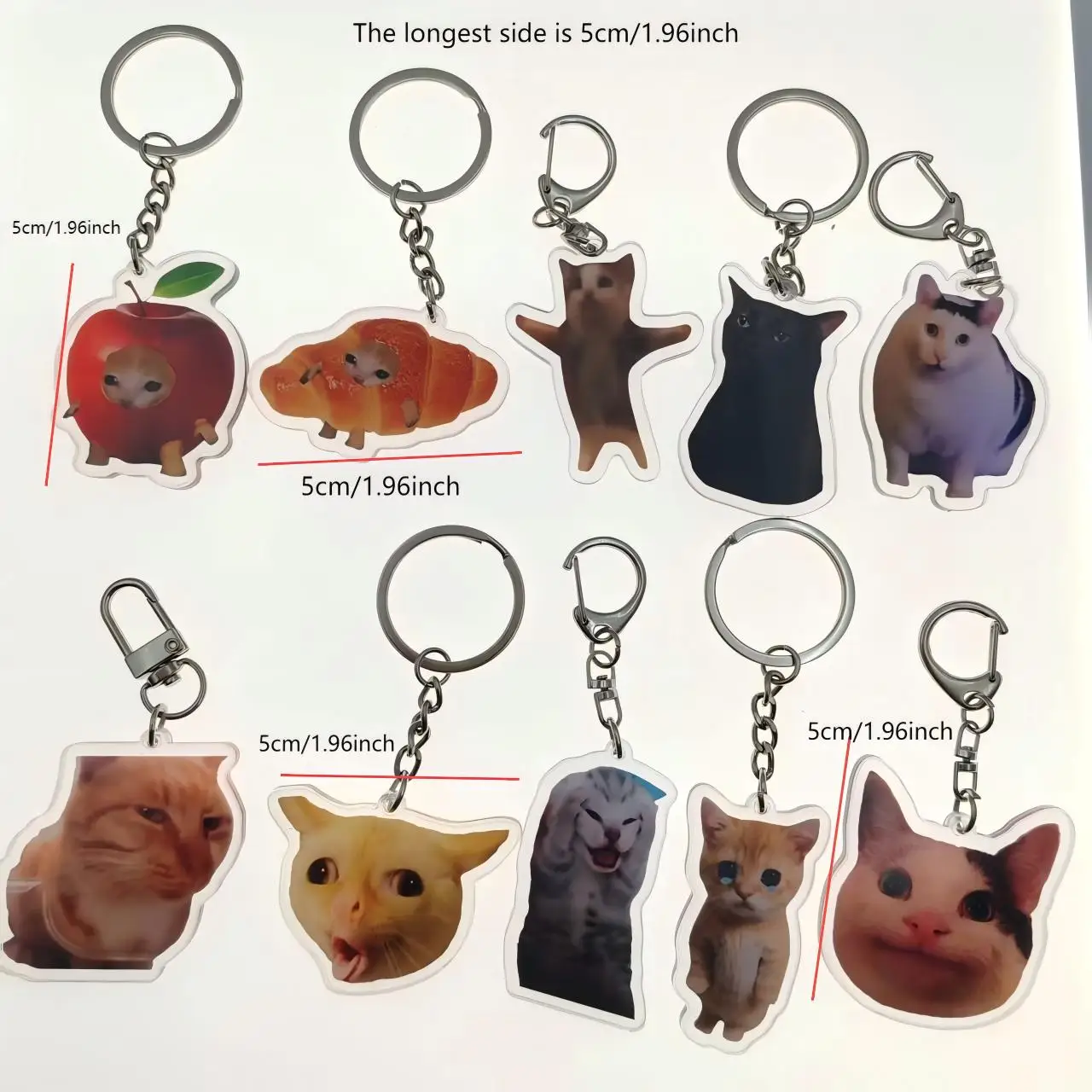 Colorful Cartoon Cat Keychains with Expressive Faces, Durable Metal Rings for Cat Lovers & Gifts Playful & Adorable Design
Colorful Cartoon Cat Keychains with Expressive Faces, Durable Metal Rings for Cat Lovers & Gifts Playful & Adorable Design