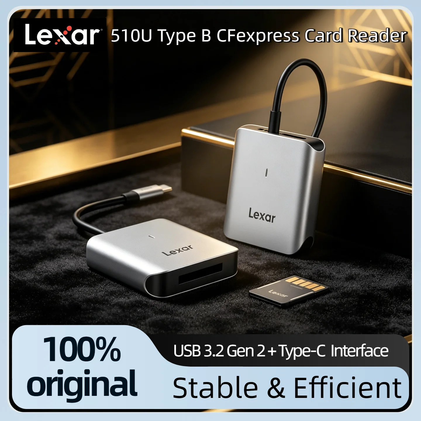 Lexar Original 510U 8K Type B CFexpress Memory Card Reader USB 3.2 Gen 2 Type C 10Gbps CFE Card Reader Fastest 4K HD Plus
Lexar Original 510U 8K Type B CFexpress Memory Card Reader USB 3.2 Gen 2 Type C 10Gbps CFE Card Reader Fastest 4K HD Plus