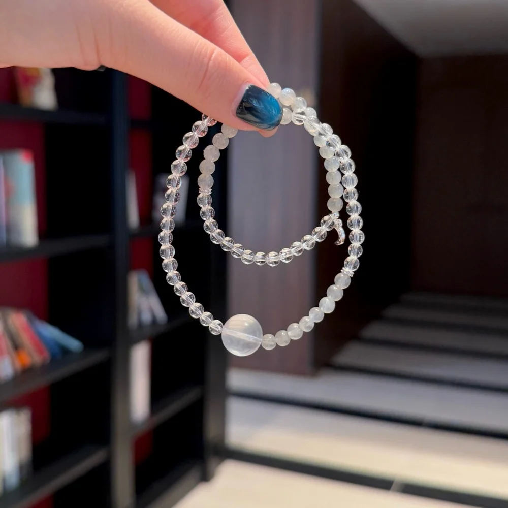 Natural Clear Quartz Gray Moonstone Bead Bracelet Women Reiki Healing Strand Bangles Jewelry For Female Gift 1PCS
Natural Clear Quartz Gray Moonstone Bead Bracelet Women Reiki Healing Strand Bangles Jewelry For Female Gift 1PCS