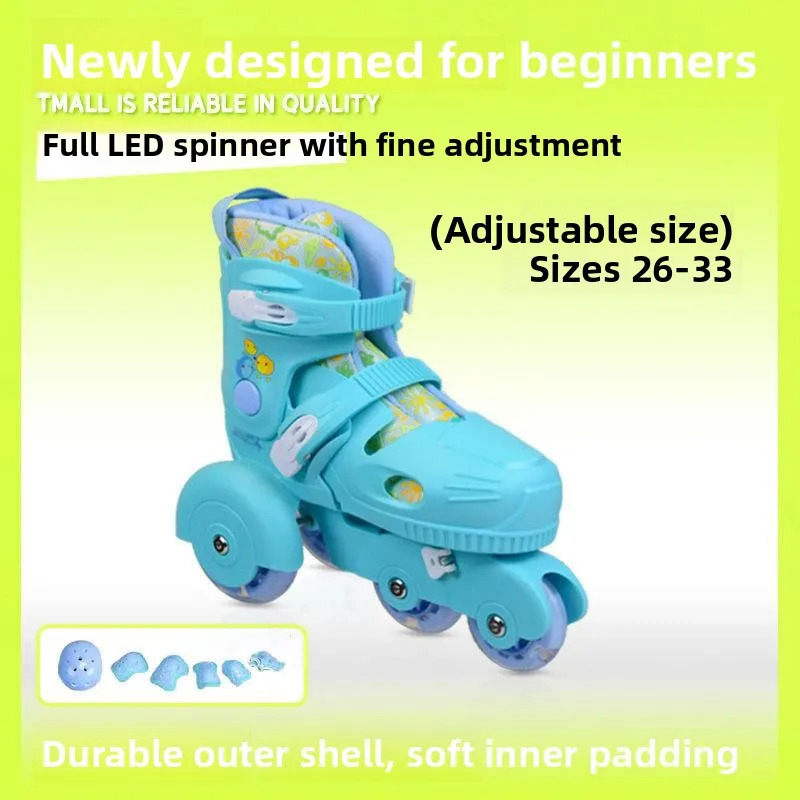 Beginner Children's Double Row Roller Skates Outdoor Sports Inline Skates Adjustable Shoe Size Roller Skates
Beginner Children's Double Row Roller Skates Outdoor Sports Inline Skates Adjustable Shoe Size Roller Skates