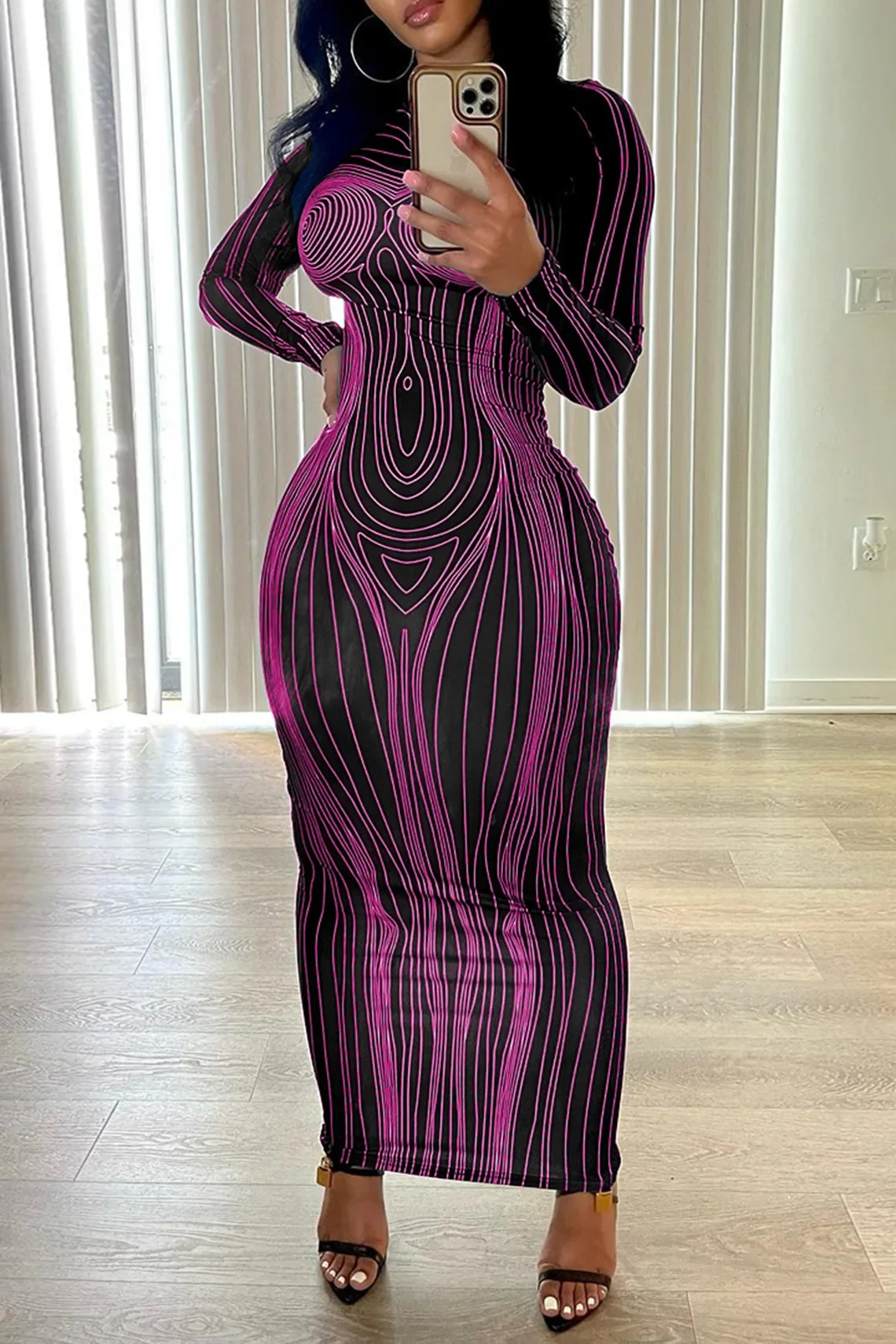 Women's Slim Fit Dress with Long Sleeves, Round Neck, Fashionable Print,spring New Style
Women's Slim Fit Dress with Long Sleeves, Round Neck, Fashionable Print,spring New Style