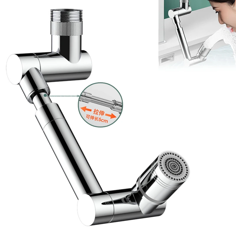 1440° Rotatable Scalable Metal Faucet Bathroom Tap Splash-proof Bubbler Kitchen Faucet Filter Nozzle Tap Saving Water Extender
1440° Rotatable Scalable Metal Faucet Bathroom Tap Splash-proof Bubbler Kitchen Faucet Filter Nozzle Tap Saving Water Extender