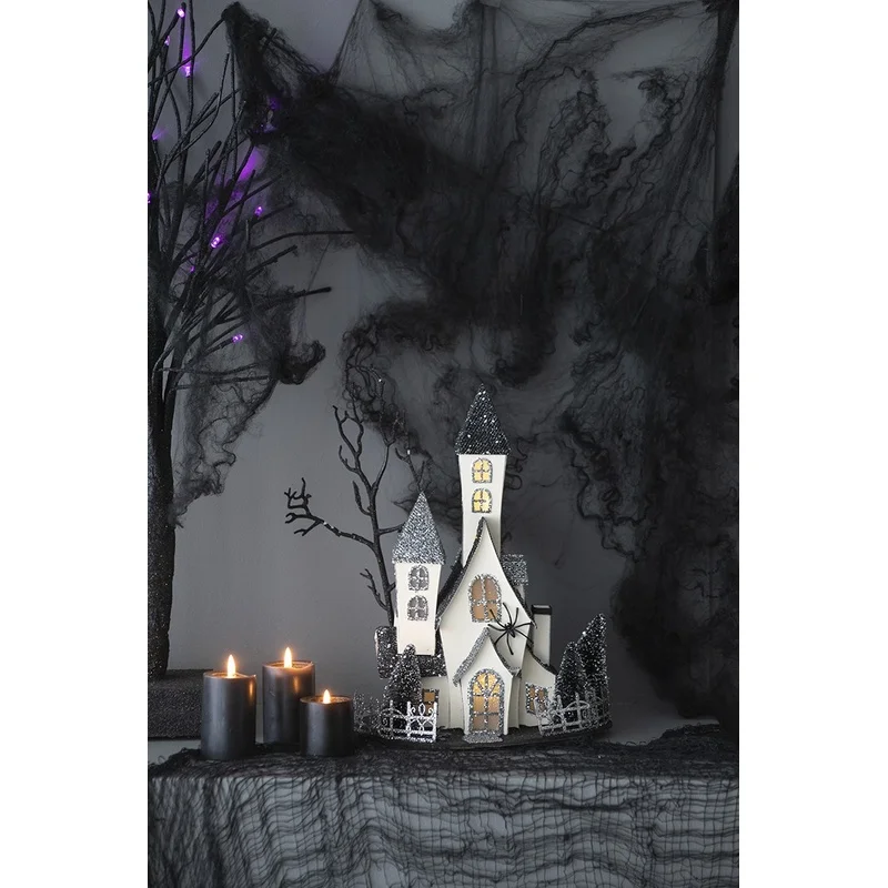 Battery-Powered Lighted Haunted House Decor, 10x8.3x13.5 Inch Black Beige Tabletop Halloween Display
Battery-Powered Lighted Haunted House Decor, 10x8.3x13.5 Inch Black Beige Tabletop Halloween Display