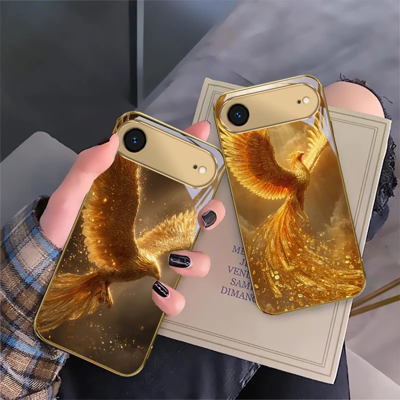 Luxurious Golden Bird For IPhone 17Pro Max 16 17 Pro 15 Pro 14 13 Plus 12 Mini 11Pro Max XR 16E 17Air Golden glass phone case
Luxurious Golden Bird For IPhone 17Pro Max 16 17 Pro 15 Pro 14 13 Plus 12 Mini 11Pro Max XR 16E 17Air Golden glass phone case