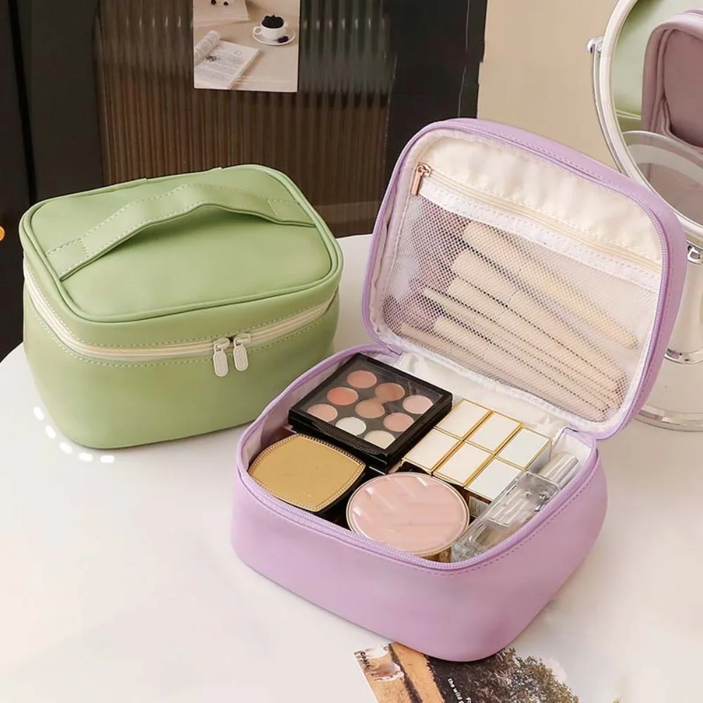 Polyester PU Cosmetic Bag Large Capacity Three-dimensional Make Up Pouch Bag Green 2 Sizes Solid Color Storage Handbag Cosmetics
Polyester PU Cosmetic Bag Large Capacity Three-dimensional Make Up Pouch Bag Green 2 Sizes Solid Color Storage Handbag Cosmetics