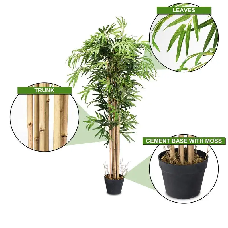 5-Feet Artificial Bamboo Silk Tree Indoor-Outdoor Decorative Planter
5-Feet Artificial Bamboo Silk Tree Indoor-Outdoor Decorative Planter