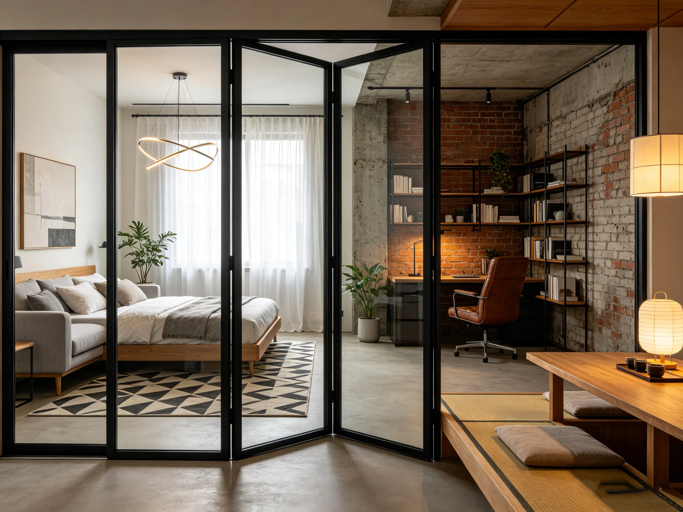 6063 T5 Aluminum Alloy Certification Aluminum Frame Double Tempered Glass Folding Door Home Use Anti Pinch Accordion Doors
6063 T5 Aluminum Alloy Certification Aluminum Frame Double Tempered Glass Folding Door Home Use Anti Pinch Accordion Doors