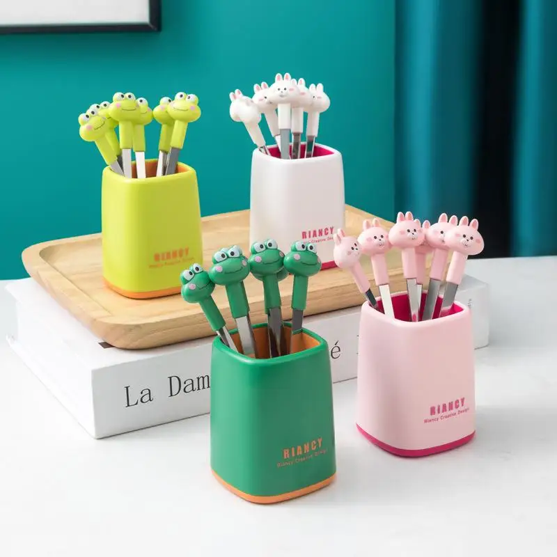 Cartoon Animal Stainless Steel Fruit Fork Set Portable Safe Children's Home Use Mooncake Dim Sum Small Fork Mountain Niel Brand
Cartoon Animal Stainless Steel Fruit Fork Set Portable Safe Children's Home Use Mooncake Dim Sum Small Fork Mountain Niel Brand