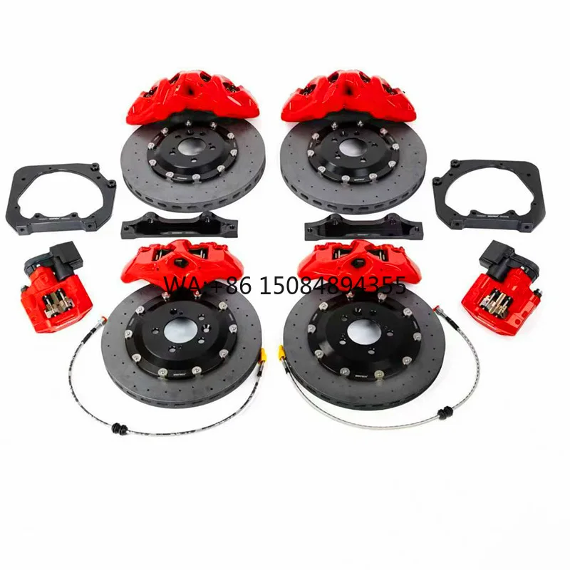Front 8Pot Brake Caliper Kit with High-Carbon Rotors, Factory customized high performance brake parts for daily car upgrade
Front 8Pot Brake Caliper Kit with High-Carbon Rotors, Factory customized high performance brake parts for daily car upgrade