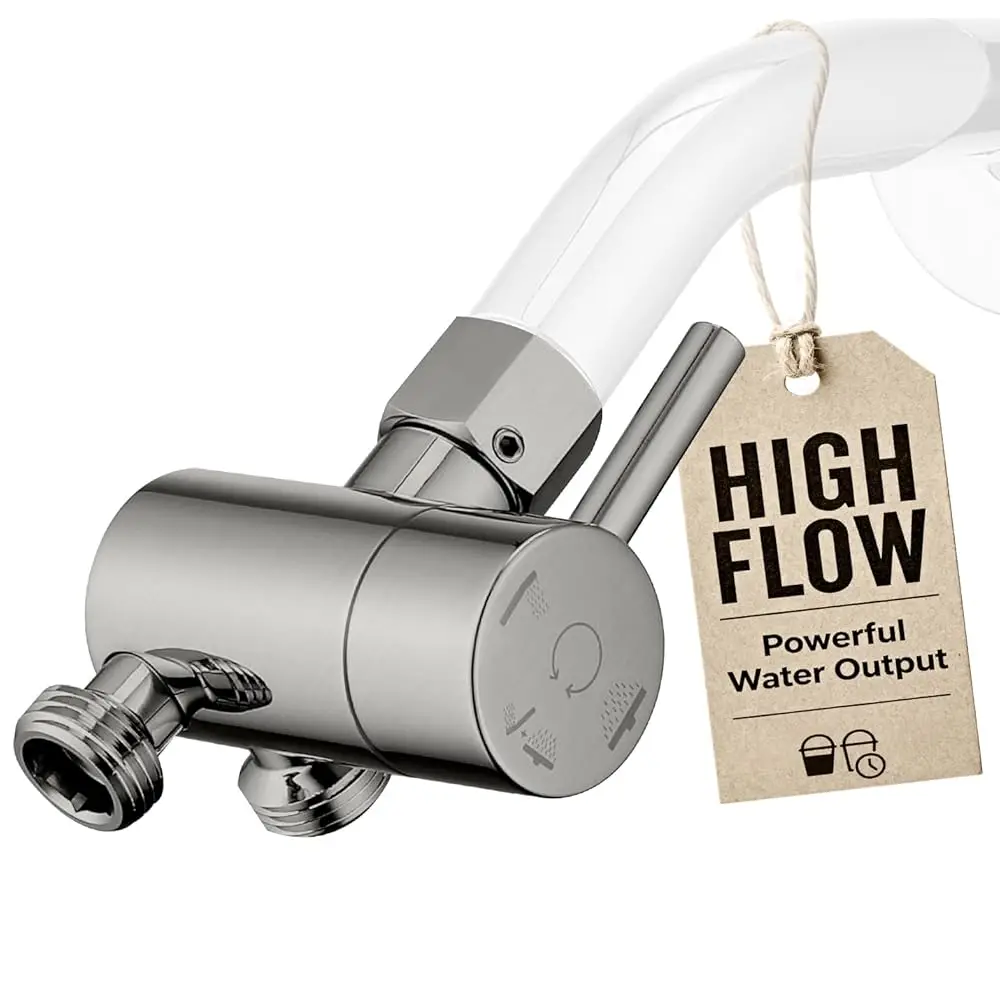 Solid Metal High-Flow Shower Diverter Valve for Handheld and Fixed Spray Showerhead, G 1/2 3-Way Bathroom Universal Diverter
Solid Metal High-Flow Shower Diverter Valve for Handheld and Fixed Spray Showerhead, G 1/2 3-Way Bathroom Universal Diverter