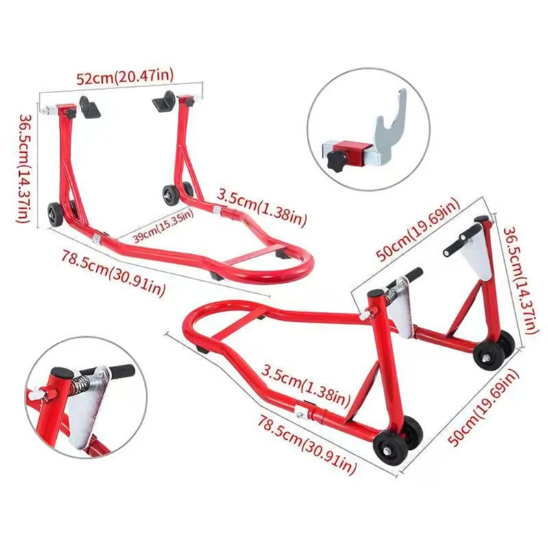 High Quality Red Heavy Duty Universal Steel Adjustable Steel Universal Tire Replacement Motorcycle Stand
High Quality Red Heavy Duty Universal Steel Adjustable Steel Universal Tire Replacement Motorcycle Stand