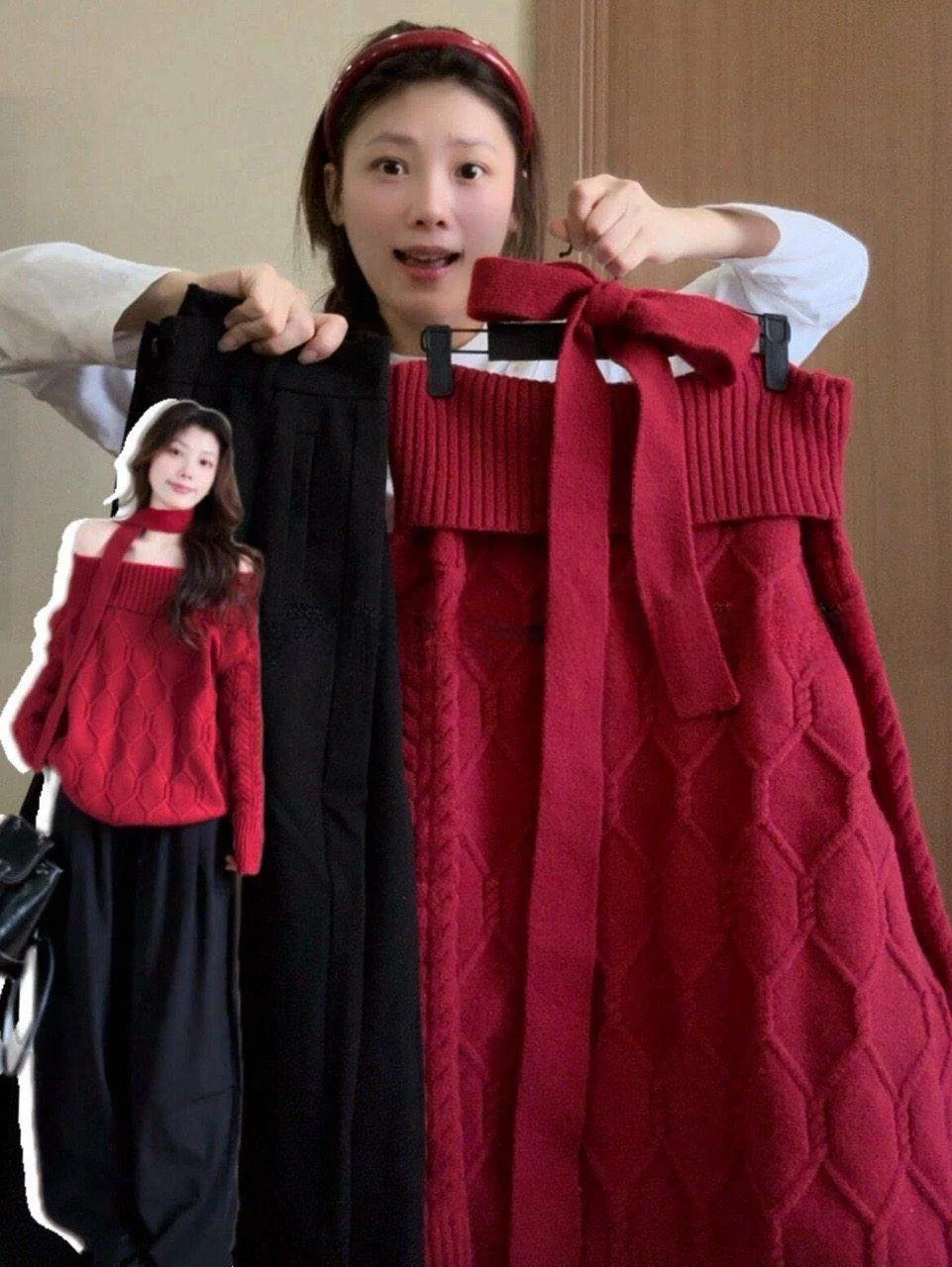 Korean Style Red One Shoulder Knitted Sweater Women's Autumn Winter Christmas Casual Wear Long Sleeve Comfortable Fit Top
Korean Style Red One Shoulder Knitted Sweater Women's Autumn Winter Christmas Casual Wear Long Sleeve Comfortable Fit Top