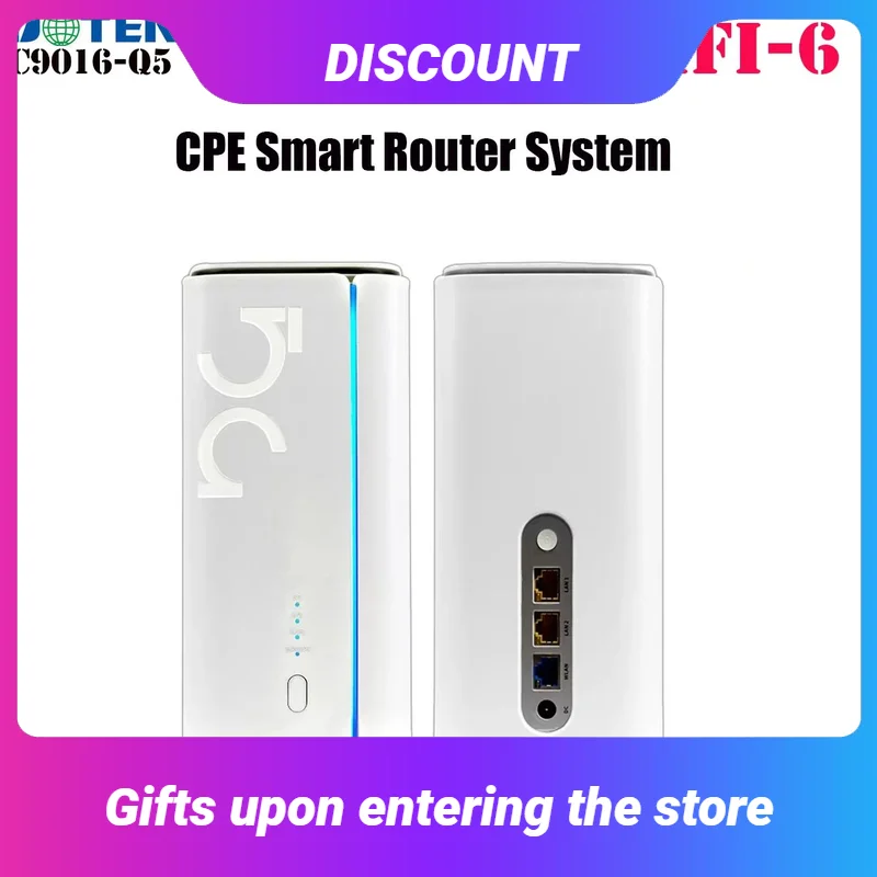 UOTEK 5G CPE Wi-Fi 6, комнатный маршрутизатор NSA SA, 2,5 Гбит/с, с SIM-слотом, гигабитный беспроводной модем, встроенная антенна, совместимая с 4G LTE
UOTEK 5G CPE Wi-Fi 6, комнатный маршрутизатор NSA SA, 2,5 Гбит/с, с SIM-слотом, гигабитный беспроводной модем, встроенная антенна, совместимая с 4G LTE