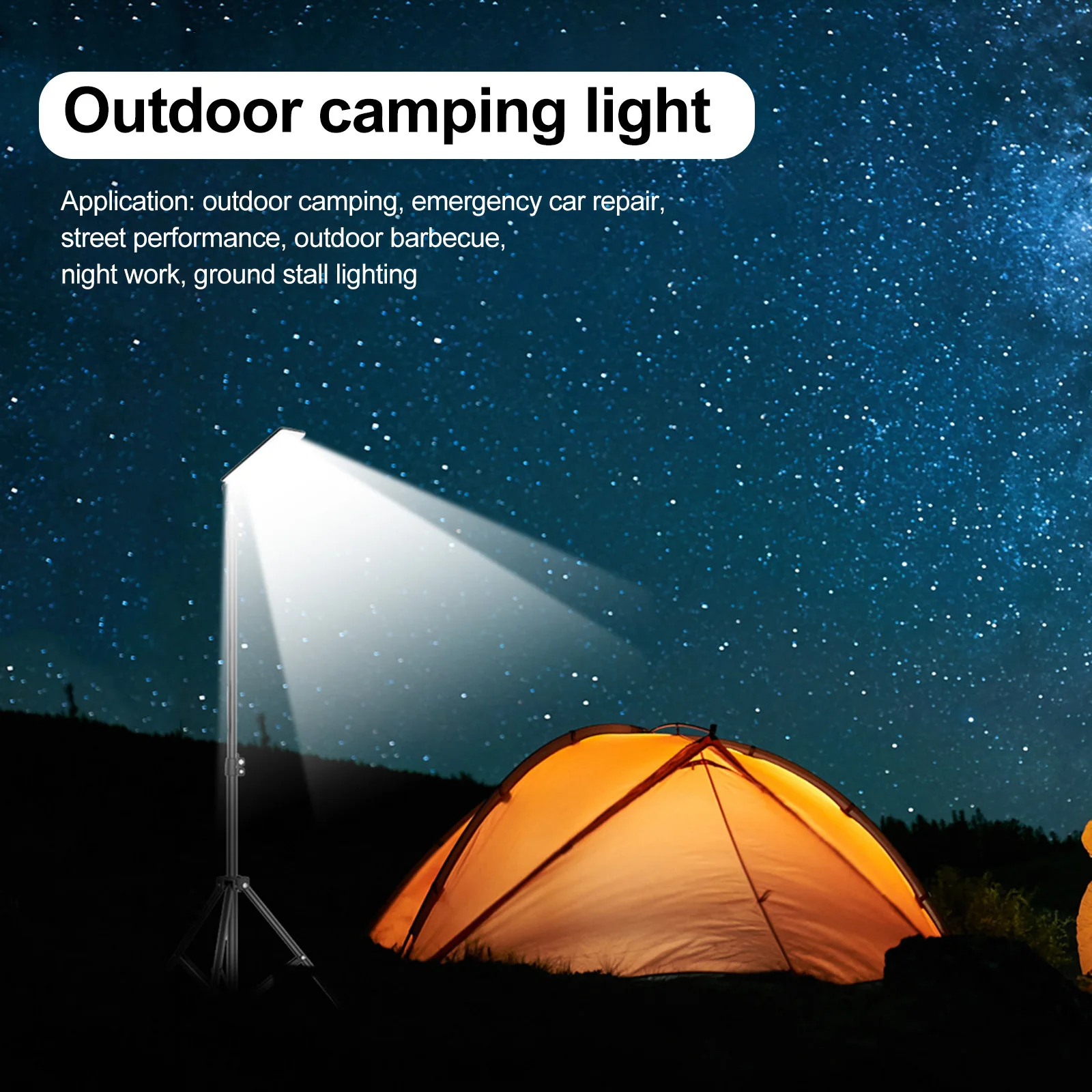 LED Barbecue Lamp with Adjustable Metal Telescoping Tripod Stand 1680 Lumen Portable Light USB for Camping Hiking Night Fishing
LED Barbecue Lamp with Adjustable Metal Telescoping Tripod Stand 1680 Lumen Portable Light USB for Camping Hiking Night Fishing