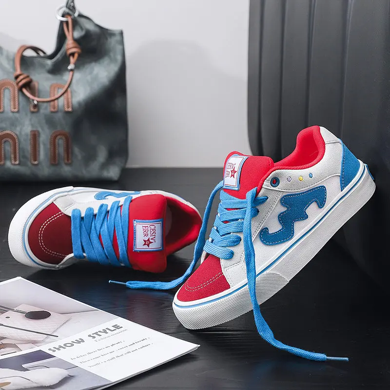 New Design Fashion Mens Canvas Shoes Unisex Breathable Skateboarding Shoes Lace-up Casual Sneakers Men Women zapatillas de skate
New Design Fashion Mens Canvas Shoes Unisex Breathable Skateboarding Shoes Lace-up Casual Sneakers Men Women zapatillas de skate