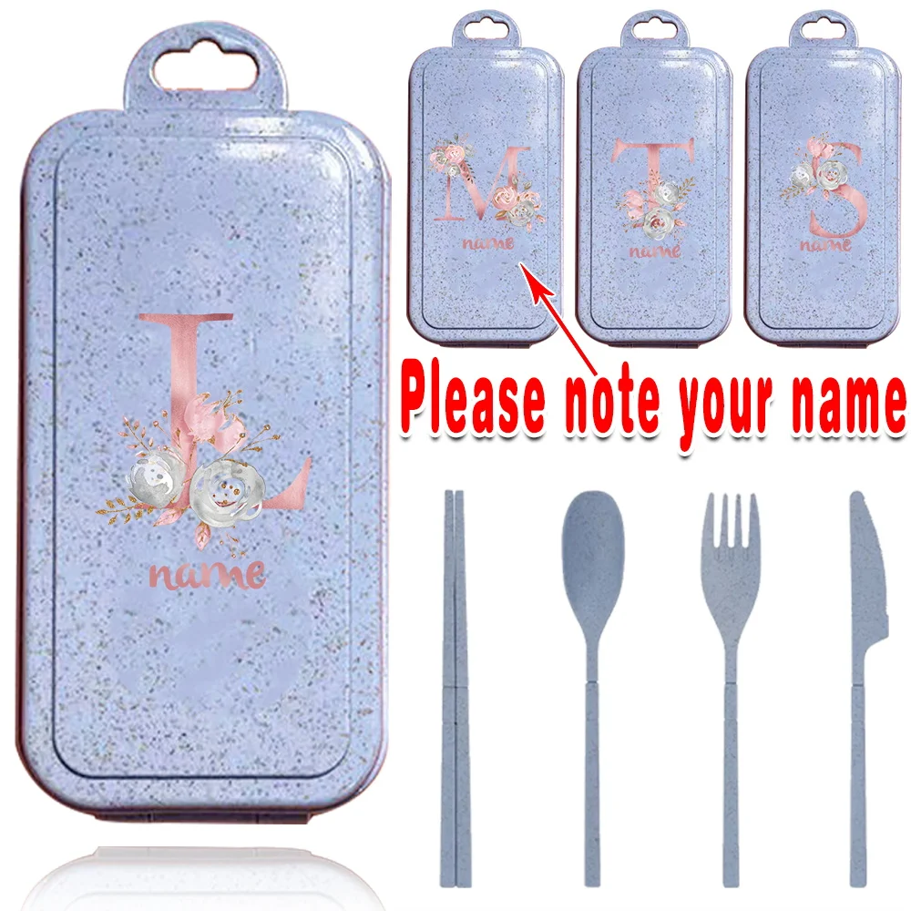 4 Pcs Customized Name Wheat Straw Utensils Kit With Storage Case Portable Cutlery Detachable Tableware Accessoires Organizer Box
4 Pcs Customized Name Wheat Straw Utensils Kit With Storage Case Portable Cutlery Detachable Tableware Accessoires Organizer Box