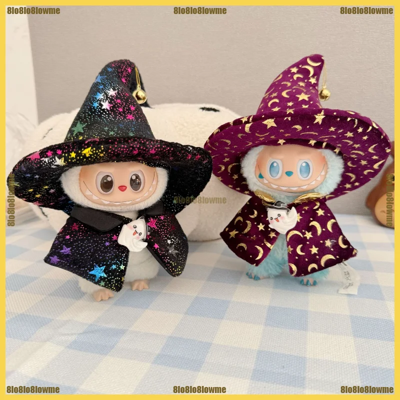 Halloween Labubu Clothes Cute Colorful Star Moon Hat Cape Set Mini Plush Doll Clothing Fashion Doll Accessories
Halloween Labubu Clothes Cute Colorful Star Moon Hat Cape Set Mini Plush Doll Clothing Fashion Doll Accessories
