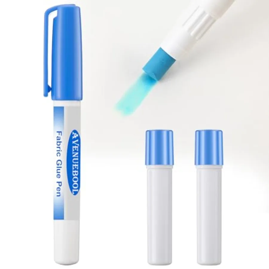 1 Fabric Glue Pen with 2 Refill, Washable Temporary Fabric Sewing Adhesive, Temporary Blue Glue Stick for English Paper, Quilti
1 Fabric Glue Pen with 2 Refill, Washable Temporary Fabric Sewing Adhesive, Temporary Blue Glue Stick for English Paper, Quilti