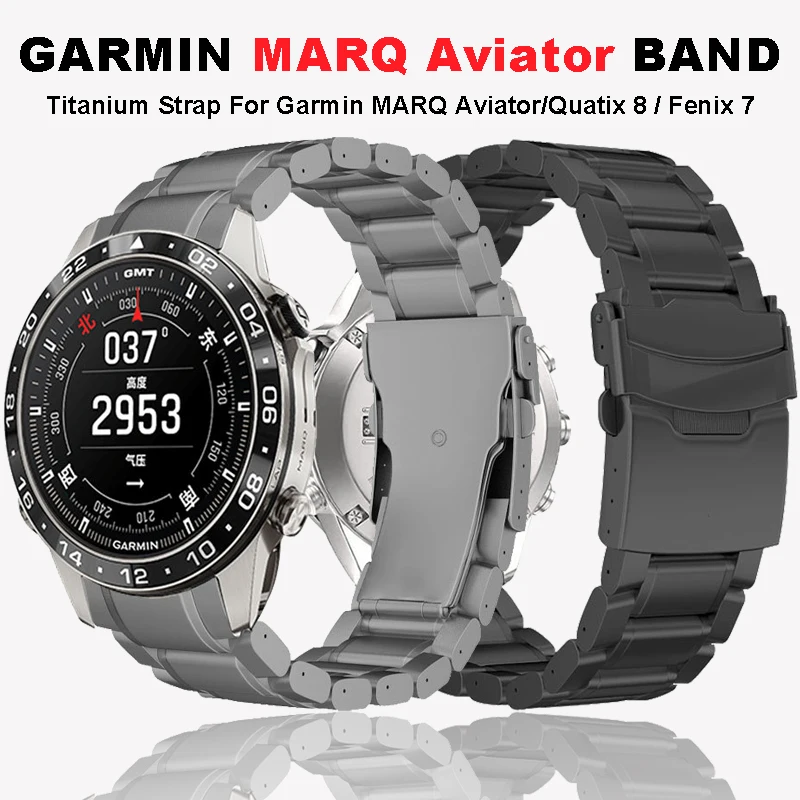Titanium Band for Garmin MARQ Series Watch Strap Aviator 22mm Bracelet for Quatix 8 / Fenix 7 Quick Release Adaptor Wristband
Titanium Band for Garmin MARQ Series Watch Strap Aviator 22mm Bracelet for Quatix 8 / Fenix 7 Quick Release Adaptor Wristband
