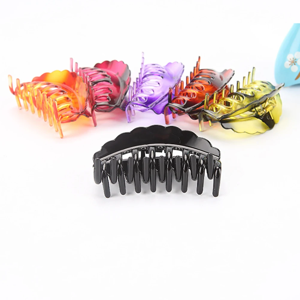 6Pcs Colorful Resin Hair Claws Sturdy Hair Clips for Daily Use Women No Dent Ponytail Holder Claw Clips 
6Pcs Colorful Resin Hair Claws Sturdy Hair Clips for Daily Use Women No Dent Ponytail Holder Claw Clips