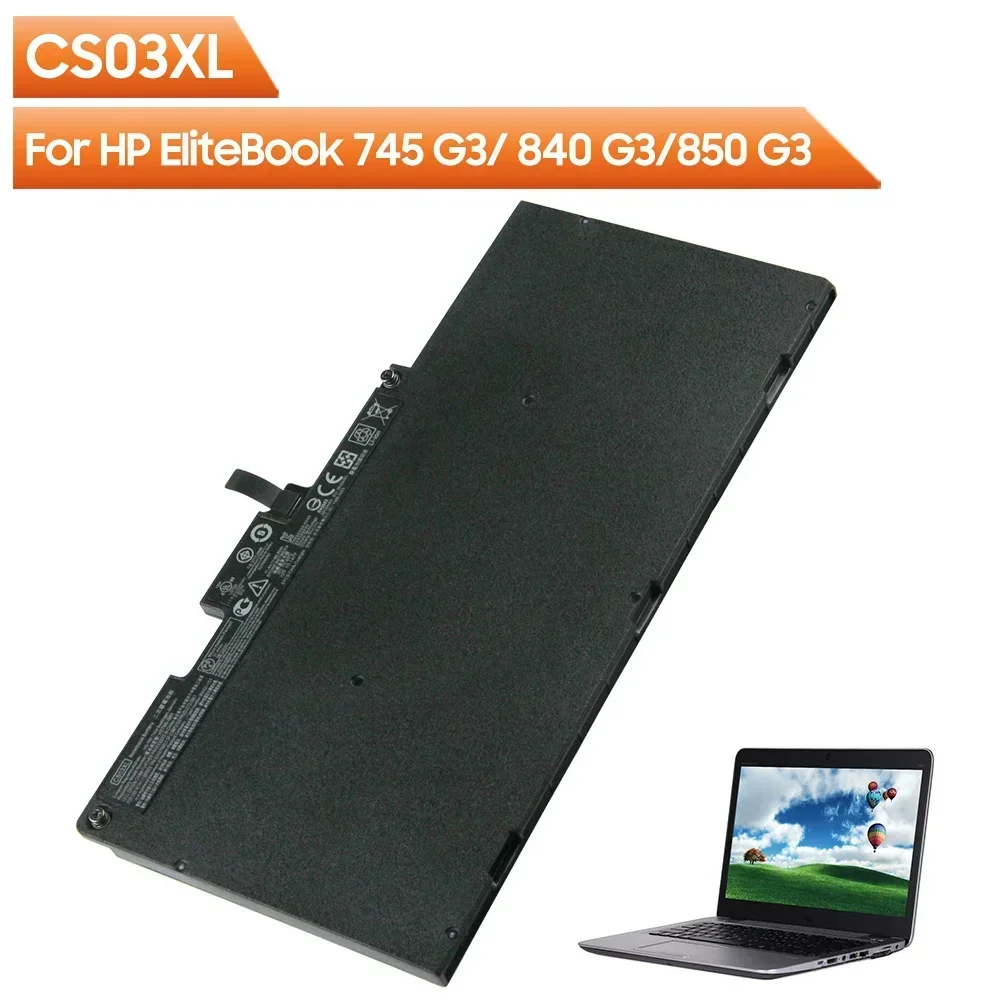 Новый сменный аккумулятор CS03XL для HP EliteBook 745 G3/840 G3/850 G3 3910 мАч с инструментами
Новый сменный аккумулятор CS03XL для HP EliteBook 745 G3/840 G3/850 G3 3910 мАч с инструментами