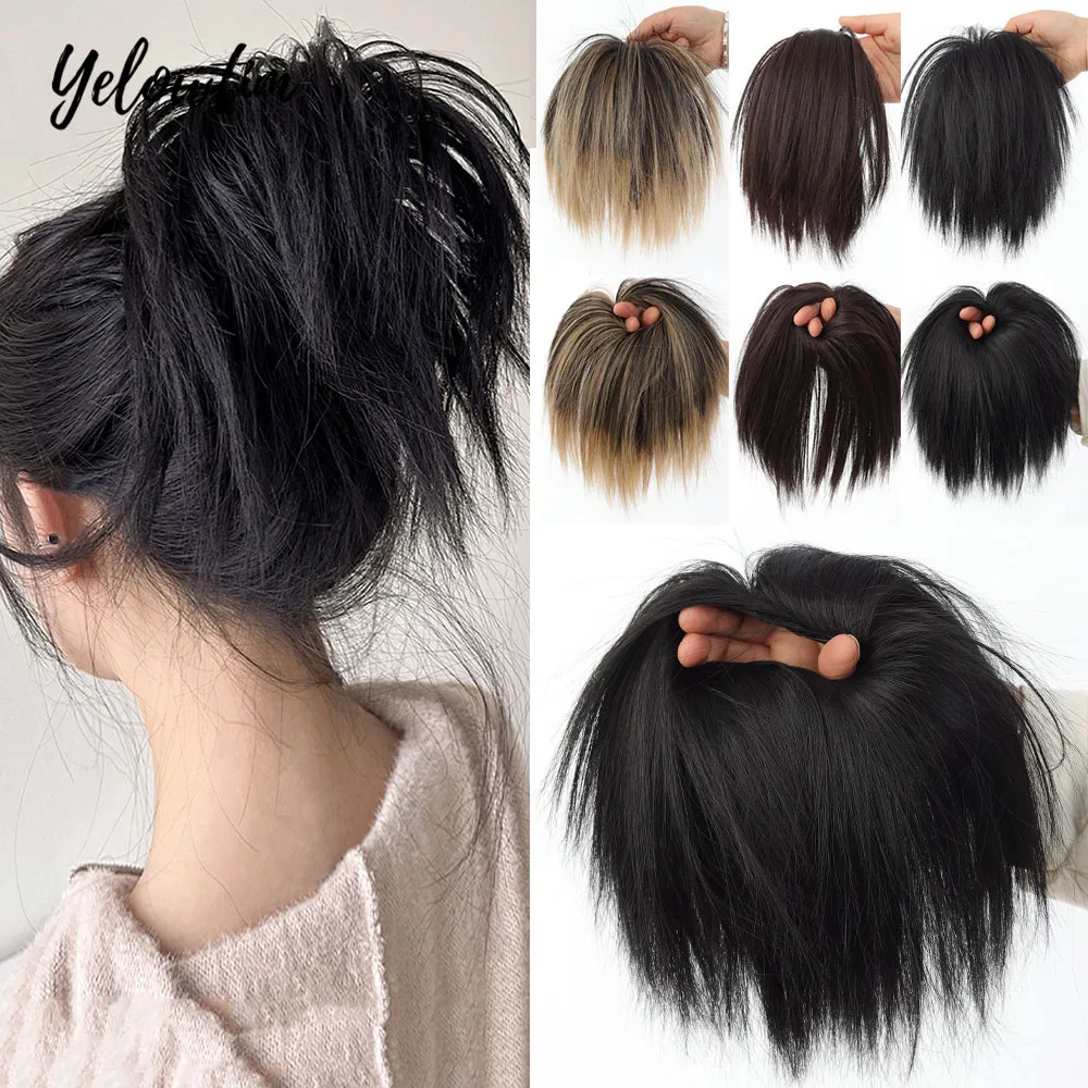 YELOWTIM Synthetic Messy Straight Hair Bun Extensions Elastic Band Fluffy Hair Chignon Scrunchy Wrap Updo False Hairpiece Women
YELOWTIM Synthetic Messy Straight Hair Bun Extensions Elastic Band Fluffy Hair Chignon Scrunchy Wrap Updo False Hairpiece Women