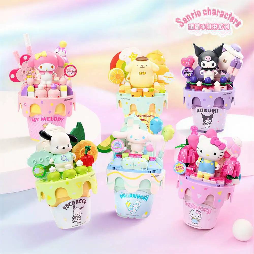 Original Sanrio Building Blocks Hello Kitty Kuromi Ice Cream Assembled Model Kit Anime Figure Model DIY Brick Set Kids Toys Gift
Original Sanrio Building Blocks Hello Kitty Kuromi Ice Cream Assembled Model Kit Anime Figure Model DIY Brick Set Kids Toys Gift