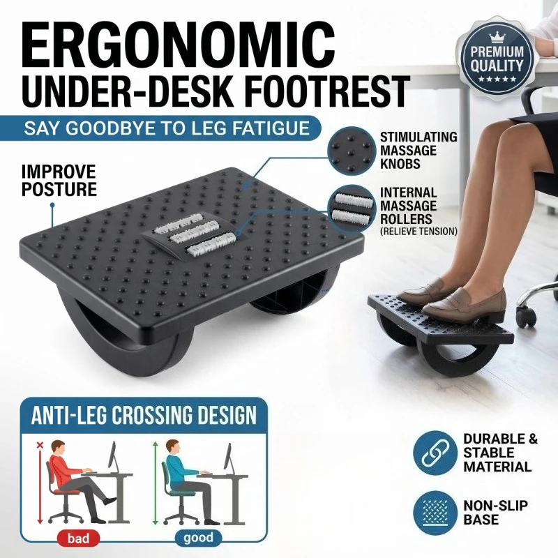 Ergonomic Rocking Under Desk Footrest Non Slip Adult Foot Rest Pedal for Office Home Under Desk Foot Stool
Ergonomic Rocking Under Desk Footrest Non Slip Adult Foot Rest Pedal for Office Home Under Desk Foot Stool