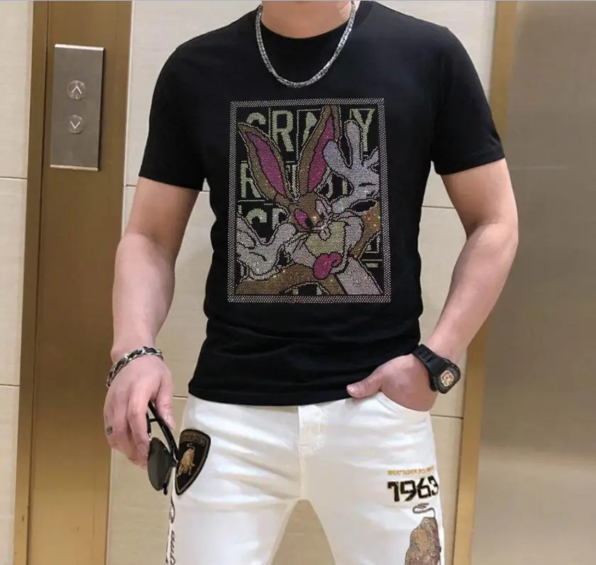 2025 New Cartoon Rhinestones T Shirts Men Summer Short Sleeve Fashion Streetwear O Neck Slim Tshirts Plus Size Anime Clothes
2025 New Cartoon Rhinestones T Shirts Men Summer Short Sleeve Fashion Streetwear O Neck Slim Tshirts Plus Size Anime Clothes