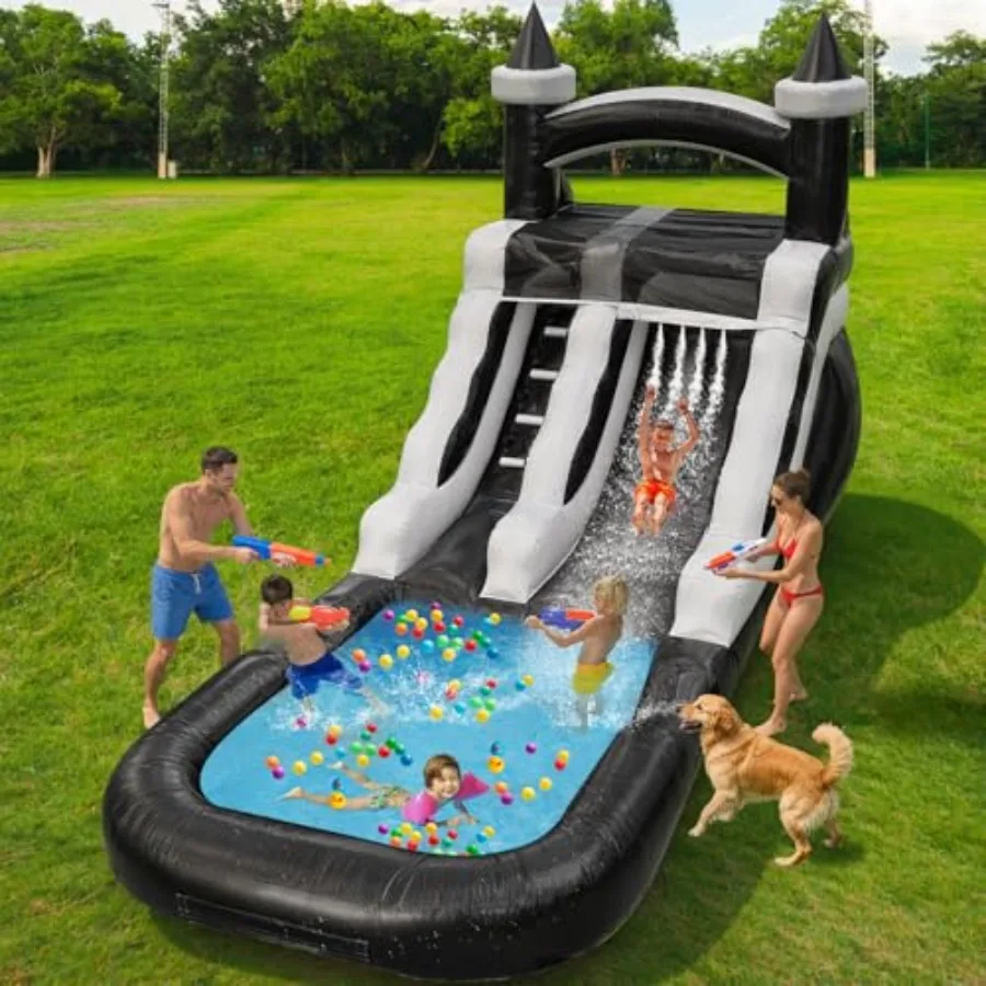 Commercial Grade Water Slide 21'x9'x12' Inflatable with Pool for and Adults, PVC Material, Blue/Red, Heavy-Duty Dual Wet/Dry Us
Commercial Grade Water Slide 21'x9'x12' Inflatable with Pool for and Adults, PVC Material, Blue/Red, Heavy-Duty Dual Wet/Dry Us