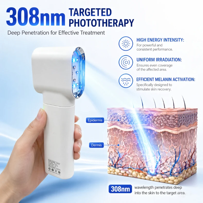 UVB Phototherapy Device For Therapy Vitiligo Skin Disease Psoriasis Treatment Lamp 308m Narrowband Ultraviolet UVB Lamps
UVB Phototherapy Device For Therapy Vitiligo Skin Disease Psoriasis Treatment Lamp 308m Narrowband Ultraviolet UVB Lamps