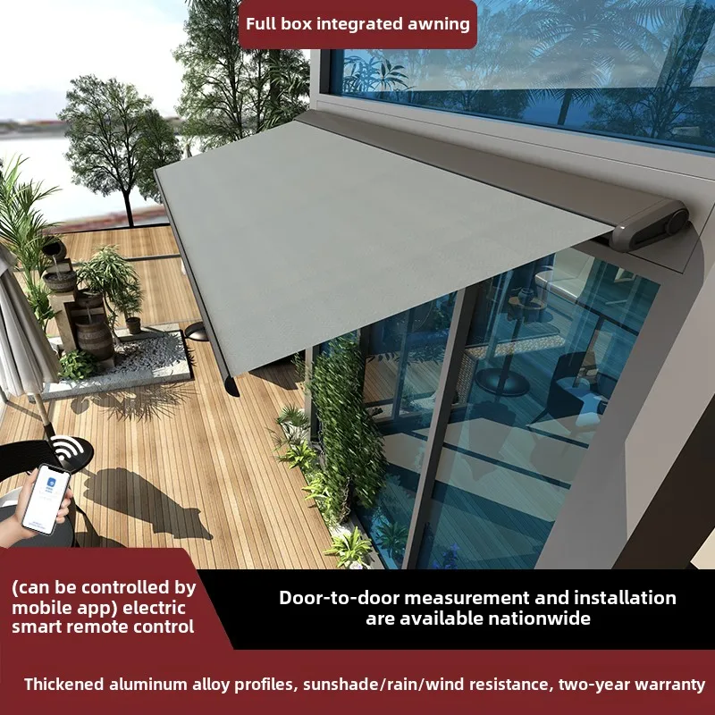 New Type Telescopic Folding Awning Full Box Aluminum Alloy Outdoor Electric Awning Balcony Courtyard Household Awning
New Type Telescopic Folding Awning Full Box Aluminum Alloy Outdoor Electric Awning Balcony Courtyard Household Awning