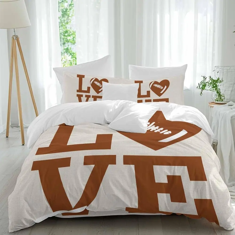 Love Rugby Sheet Set, Valentine's Day Abstract Brown Love Heart Heartbeat Rugby 4 Pieces Breathable Sot Duvet Cover Set Bedding
Love Rugby Sheet Set, Valentine's Day Abstract Brown Love Heart Heartbeat Rugby 4 Pieces Breathable Sot Duvet Cover Set Bedding