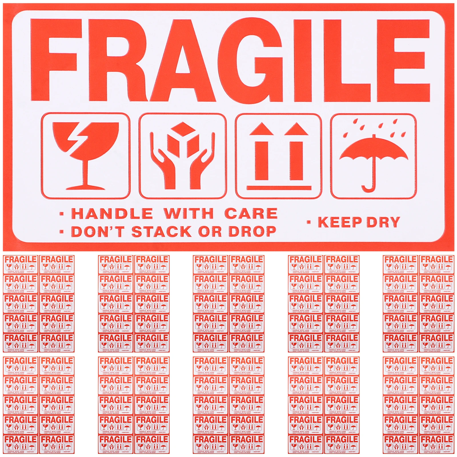 20 Pcs Red Self-Adhesive Fragile Stickers Warnings Cargo Labels for Packaging and Shipping
20 Pcs Red Self-Adhesive Fragile Stickers Warnings Cargo Labels for Packaging and Shipping