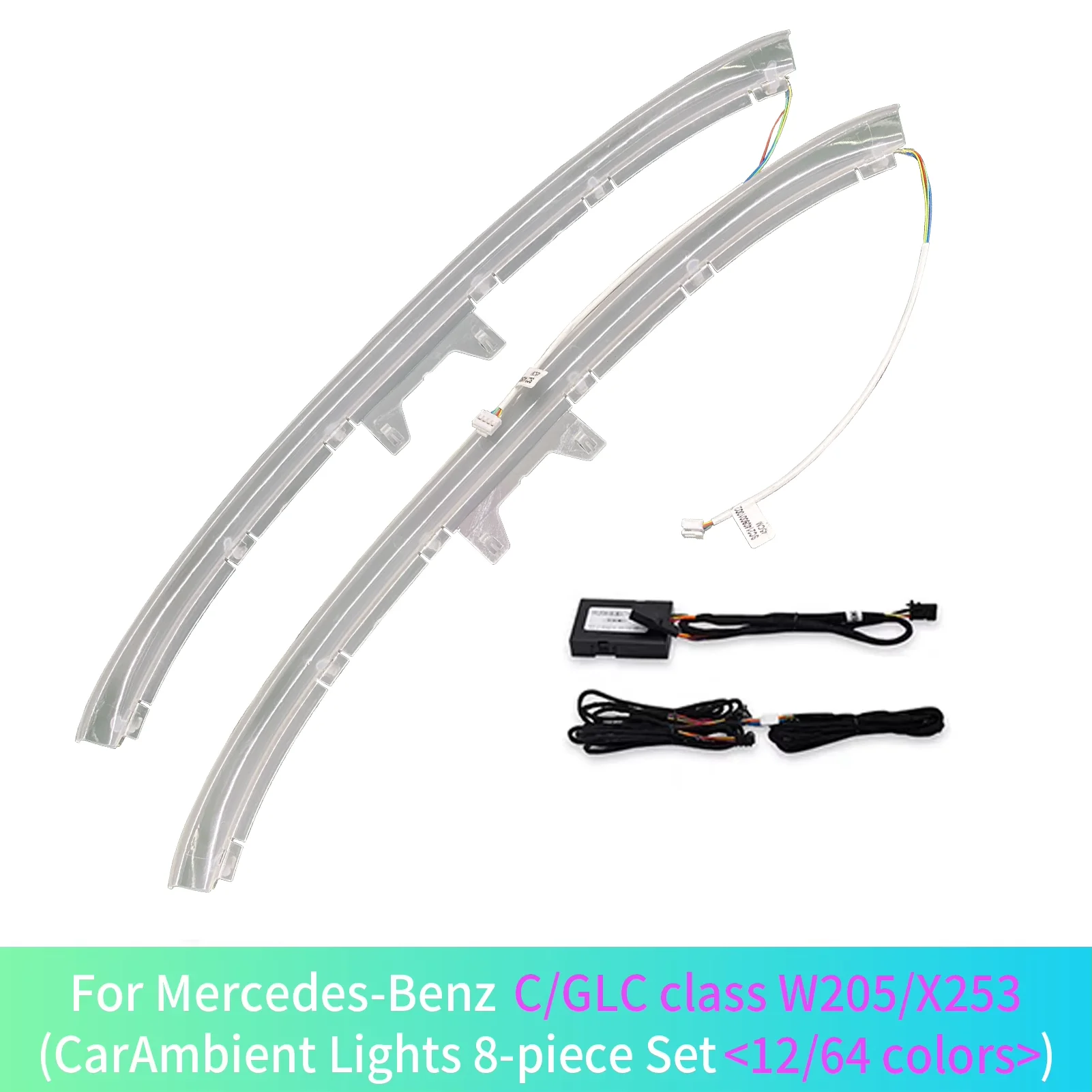 For Mercedes-BenzC/E/GLC W205/X253 W206 W213 64 Color Car Interior LED Seat Back Ambient Light Rear Seat Modified Car Decoration
For Mercedes-BenzC/E/GLC W205/X253 W206 W213 64 Color Car Interior LED Seat Back Ambient Light Rear Seat Modified Car Decoration
