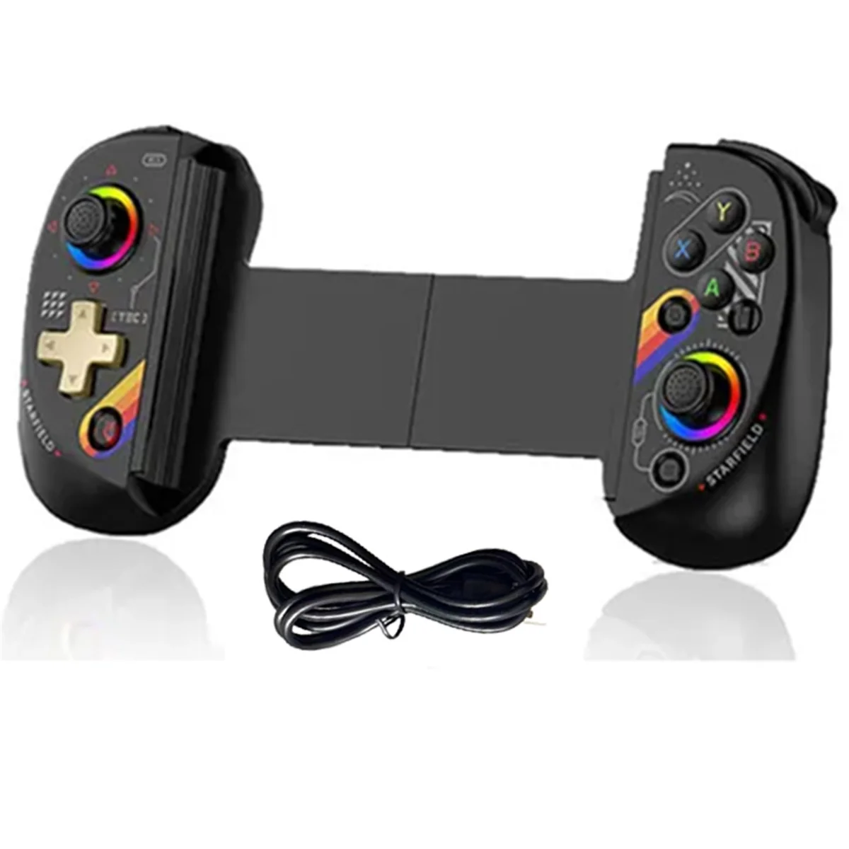 D8 Mobile Stretch with Light Gamepad for Dual Hall Wireless Bluetooth Tablet Switch Body Vibration Grip Starry Sky Black
D8 Mobile Stretch with Light Gamepad for Dual Hall Wireless Bluetooth Tablet Switch Body Vibration Grip Starry Sky Black