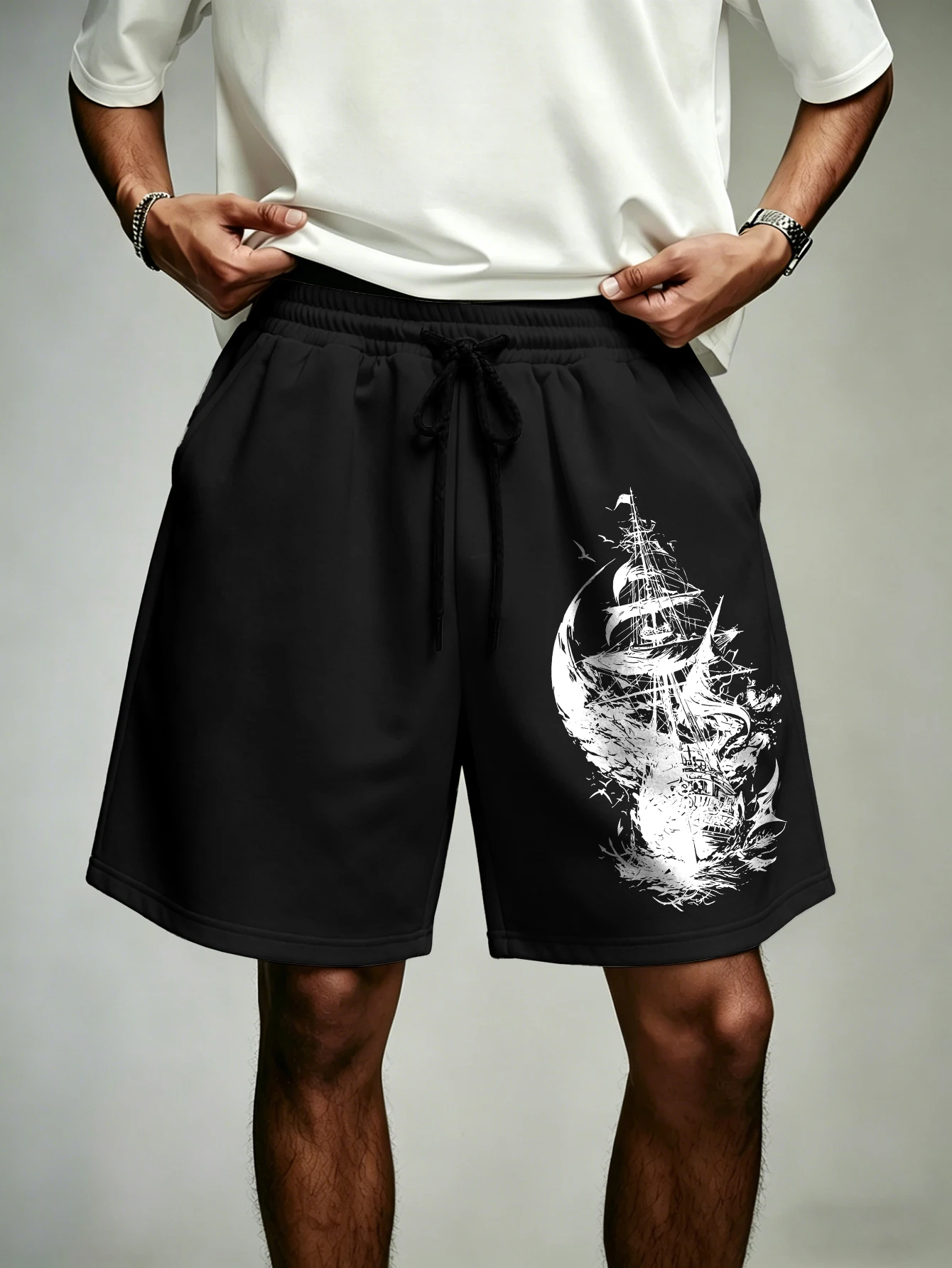 Men's Oversized Streetwear Shorts Brand Ghost Pirate Ship Wave Ocean Print Polyester Casual Shorts S-2XL All Size 1Pc
Men's Oversized Streetwear Shorts Brand Ghost Pirate Ship Wave Ocean Print Polyester Casual Shorts S-2XL All Size 1Pc