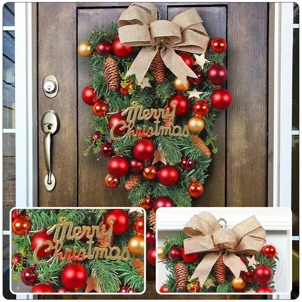 Christmas Bow Door Wreath Beautiful Vine Decoration Hanging Sign Front Door Decor Xmas Wall Garland Christmas Tree Topper
Christmas Bow Door Wreath Beautiful Vine Decoration Hanging Sign Front Door Decor Xmas Wall Garland Christmas Tree Topper