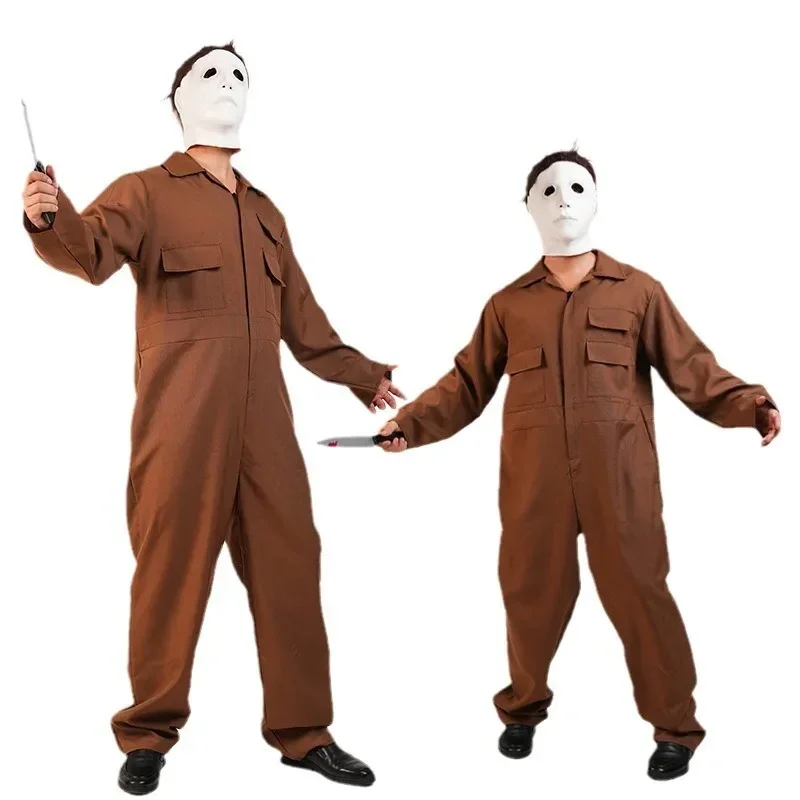 Movie Halloween Cosplay Costumes Myers Murderer Uniform Sets Polyester Workwear Suit Halloween Party For Men Women
Movie Halloween Cosplay Costumes Myers Murderer Uniform Sets Polyester Workwear Suit Halloween Party For Men Women