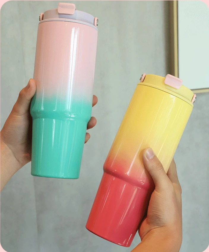 Large Capacity 30oz Car Cup Outdoor Camping Portable Handle Bingba Cup, Gradual Change Color 304 Stainless Steel Thermos Cup 
Large Capacity 30oz Car Cup Outdoor Camping Portable Handle Bingba Cup, Gradual Change Color 304 Stainless Steel Thermos Cup