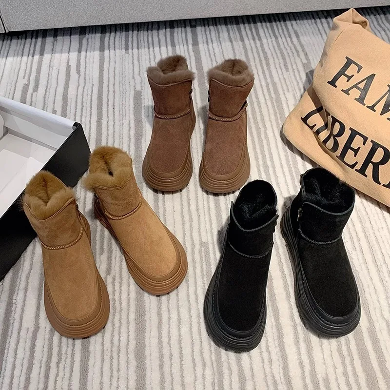 Platform Women's Shoes 2025 New Winter High-top Fleece-lined Warm Dad Shoes Versatile Height-increasing Casual Snow Boots
Platform Women's Shoes 2025 New Winter High-top Fleece-lined Warm Dad Shoes Versatile Height-increasing Casual Snow Boots