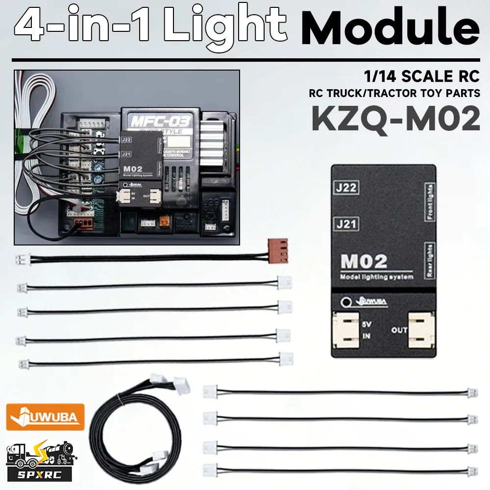1 Set 4-in-1 Light Module Sound Group MFC-01 03 For 1/14 Tamiyaa RC Dump Truck Tractor JUWUBA DIY Toy Model Accessory
1 Set 4-in-1 Light Module Sound Group MFC-01 03 For 1/14 Tamiyaa RC Dump Truck Tractor JUWUBA DIY Toy Model Accessory