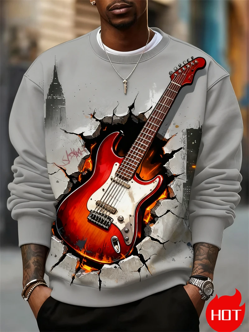 3D Printed Guitar Piano Drums Sweatshirt Men Muisc Instruments Pattern Round Neck Pullovers Long Sleeves Unisex Hoodies 2026 New
3D Printed Guitar Piano Drums Sweatshirt Men Muisc Instruments Pattern Round Neck Pullovers Long Sleeves Unisex Hoodies 2026 New