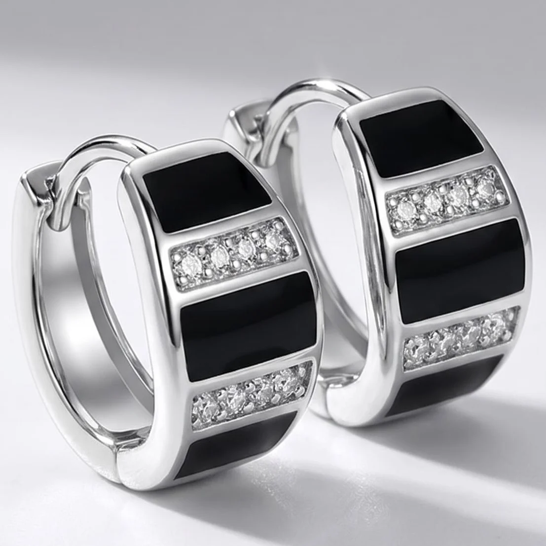 925 Silver Earrings Channel Cubic Zirconia Silver Stud Earrings for Women Sterling Silver Jewelry ear cuff
925 Silver Earrings Channel Cubic Zirconia Silver Stud Earrings for Women Sterling Silver Jewelry ear cuff