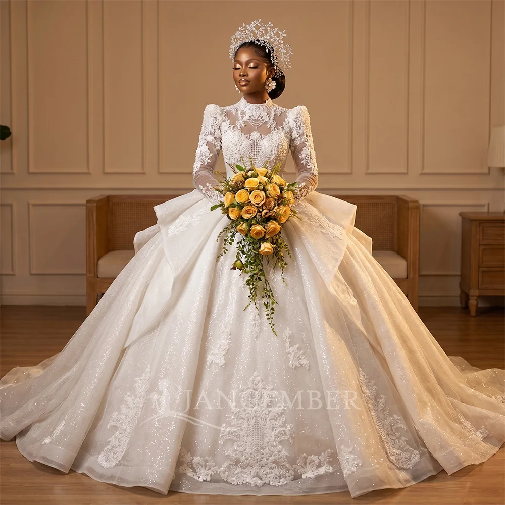 Organza Customized Luxury High Neck Wedding Dress Long Sleeves Bridal Gowns Plus Size Ruffles Wedding Gowns платье сва
Organza Customized Luxury High Neck Wedding Dress Long Sleeves Bridal Gowns Plus Size Ruffles Wedding Gowns платье сва