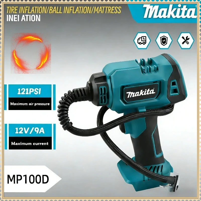 Электрический воздушный насос Makita, беспроводной компрессор для автомобиля, автоматический портативный воздушный компрессор, электроинструмент 18В
Электрический воздушный насос Makita, беспроводной компрессор для автомобиля, автоматический портативный воздушный компрессор, электроинструмент 18В