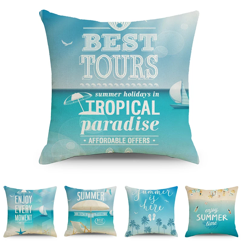 Modern Simple Blue Ocean Series Printed Cushion Cover Summer Beach Linen Cotton Pillow Case Decorative Pillows Cover For Sofa
Modern Simple Blue Ocean Series Printed Cushion Cover Summer Beach Linen Cotton Pillow Case Decorative Pillows Cover For Sofa